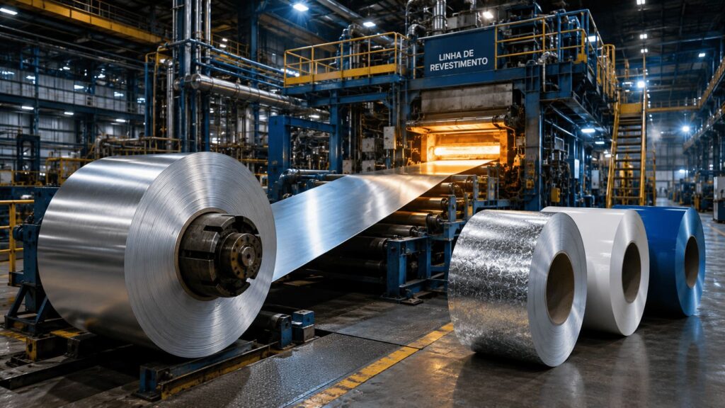 Como o Aço Plano Revestido é Fabricado Processo, Tipos e Aplicações