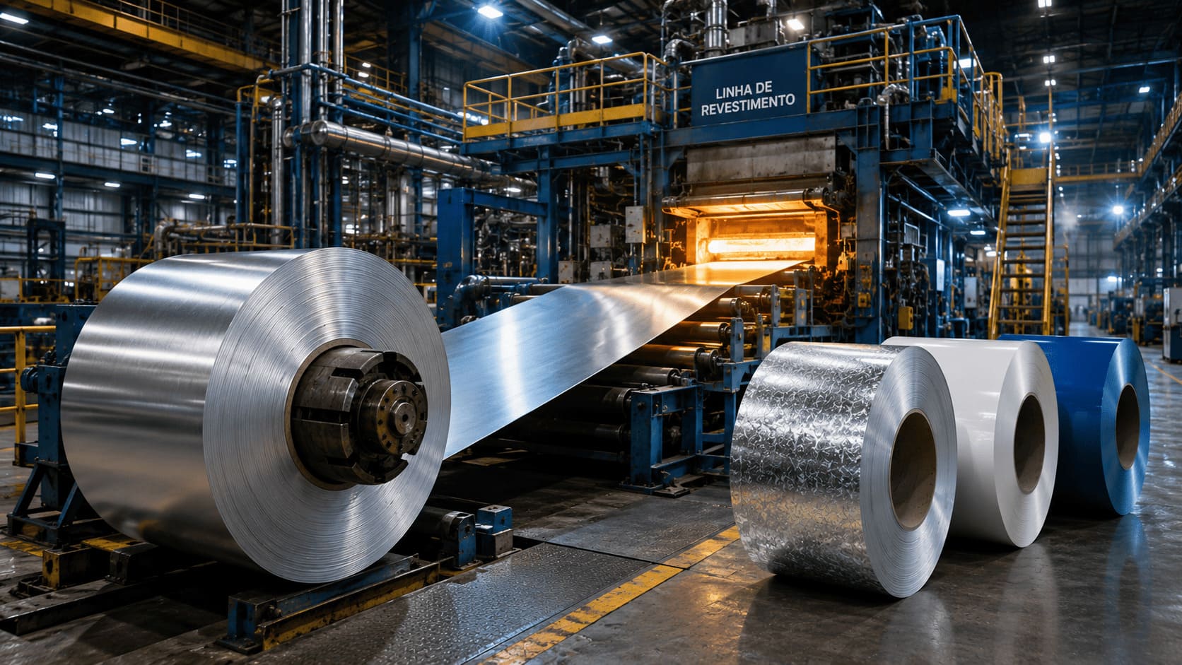 Como o Aço Plano Revestido é Fabricado Processo, Tipos e Aplicações